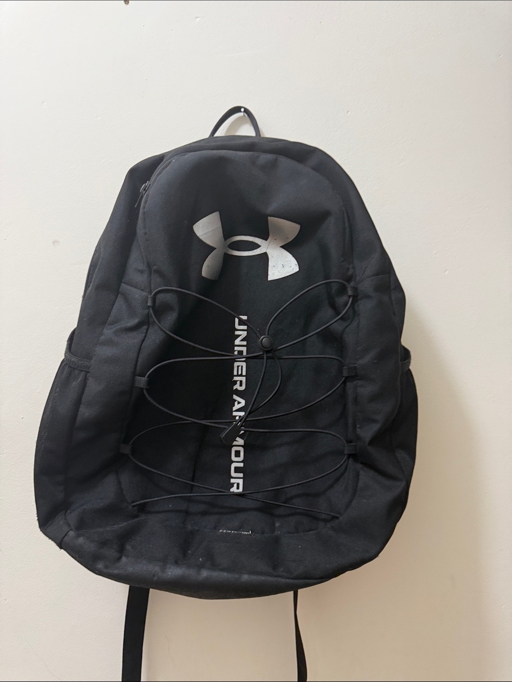Under Armour Black Backpack with Front Bungee and Logo